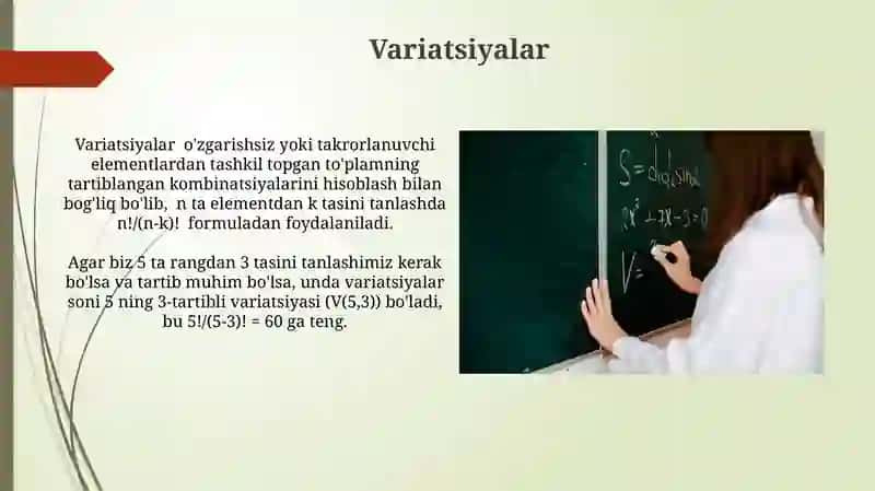 To'plam va Kombinatorika Elementlari 4