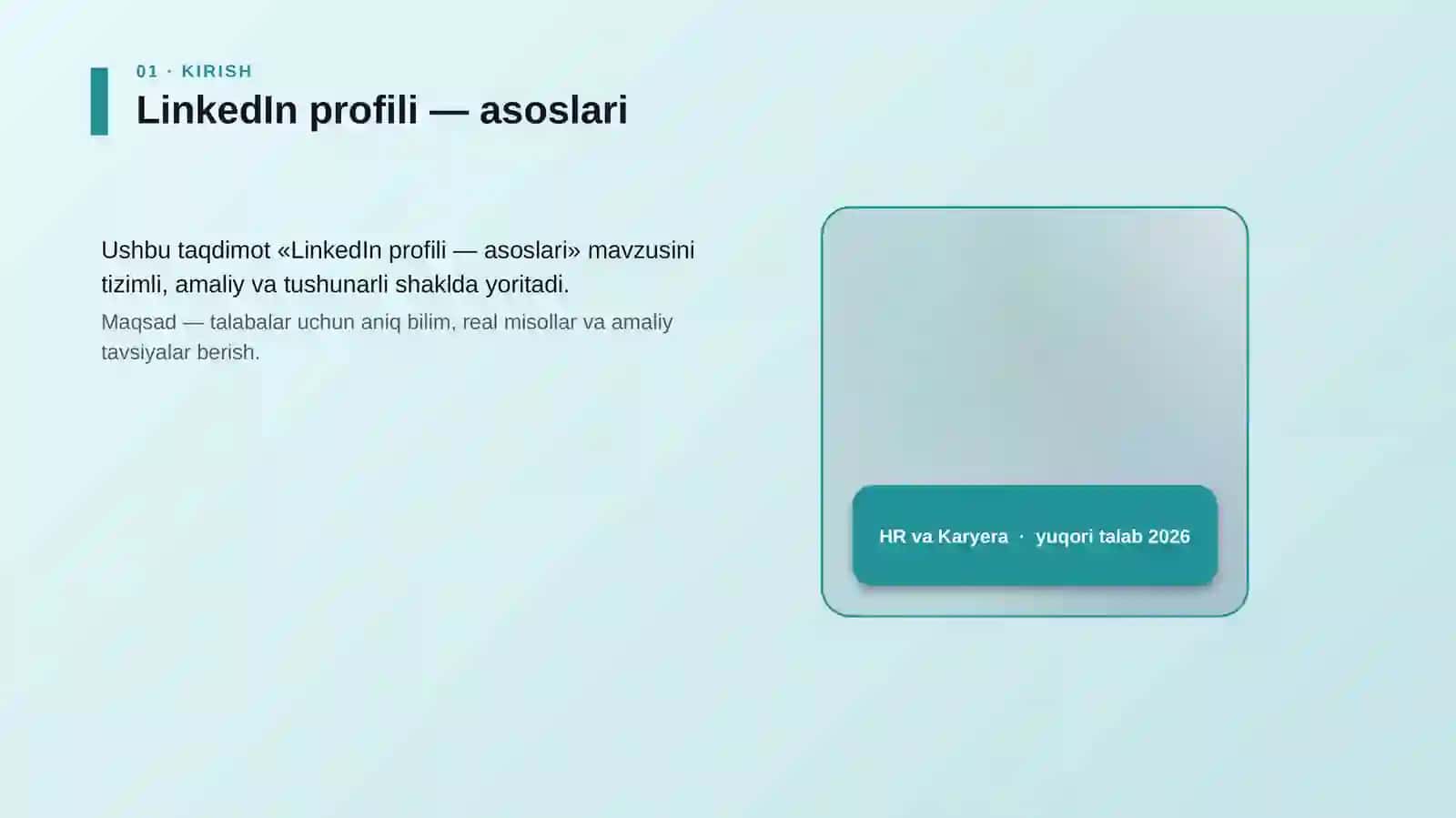 LinkedIn profili — asoslari 4