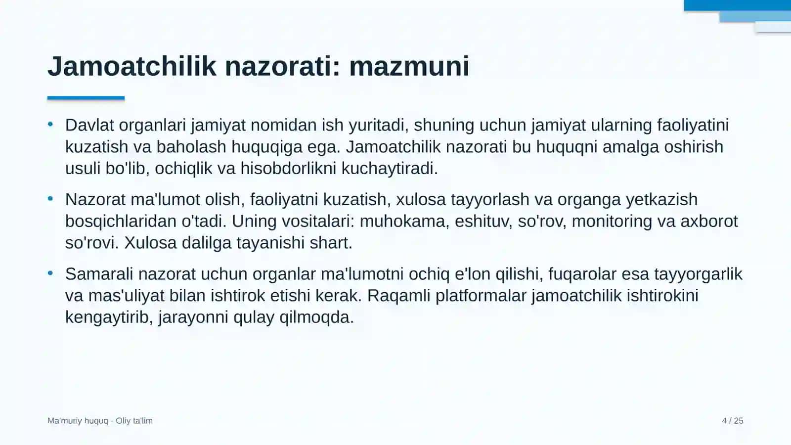Jamoatchilik nazorati: mohiyati 4