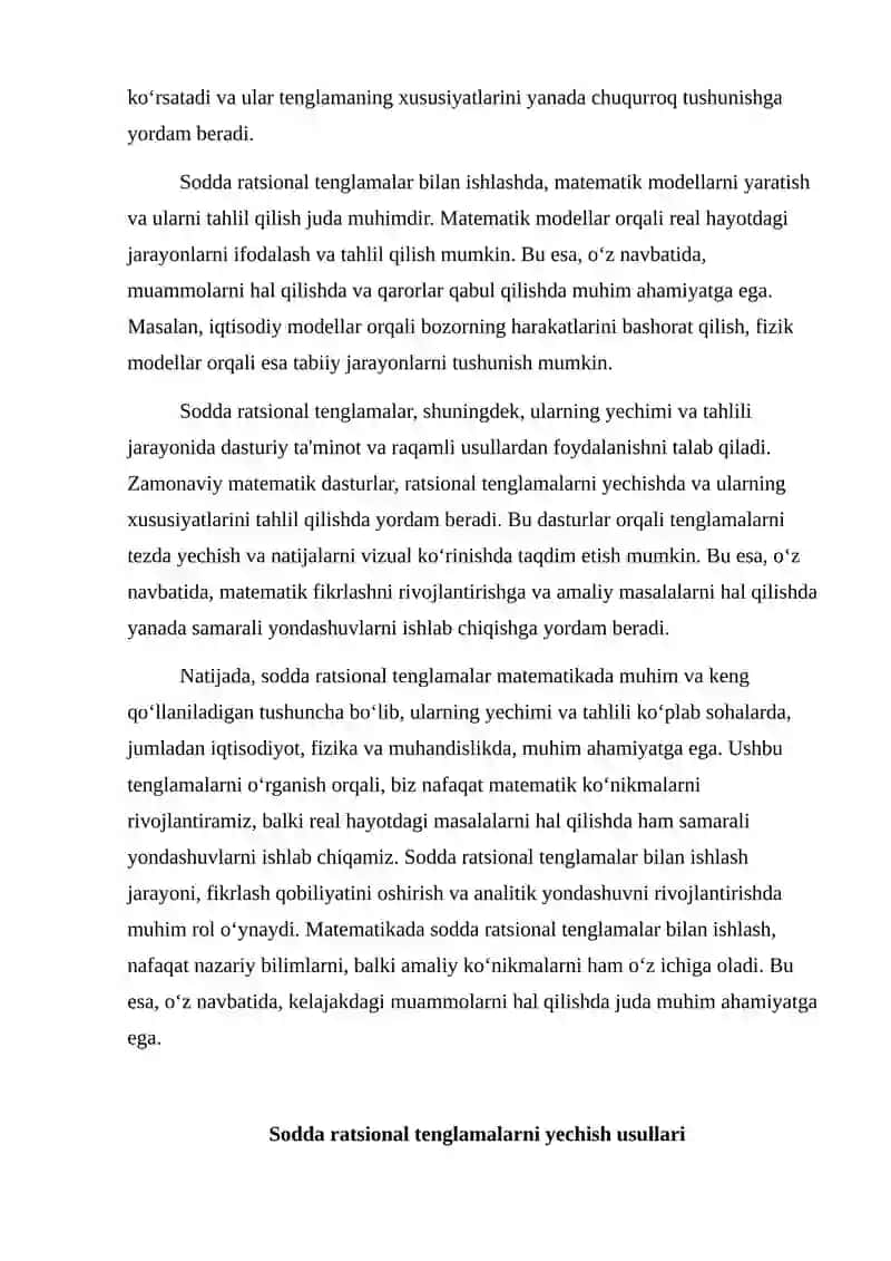 Sodda ratsional tenglamalar 4