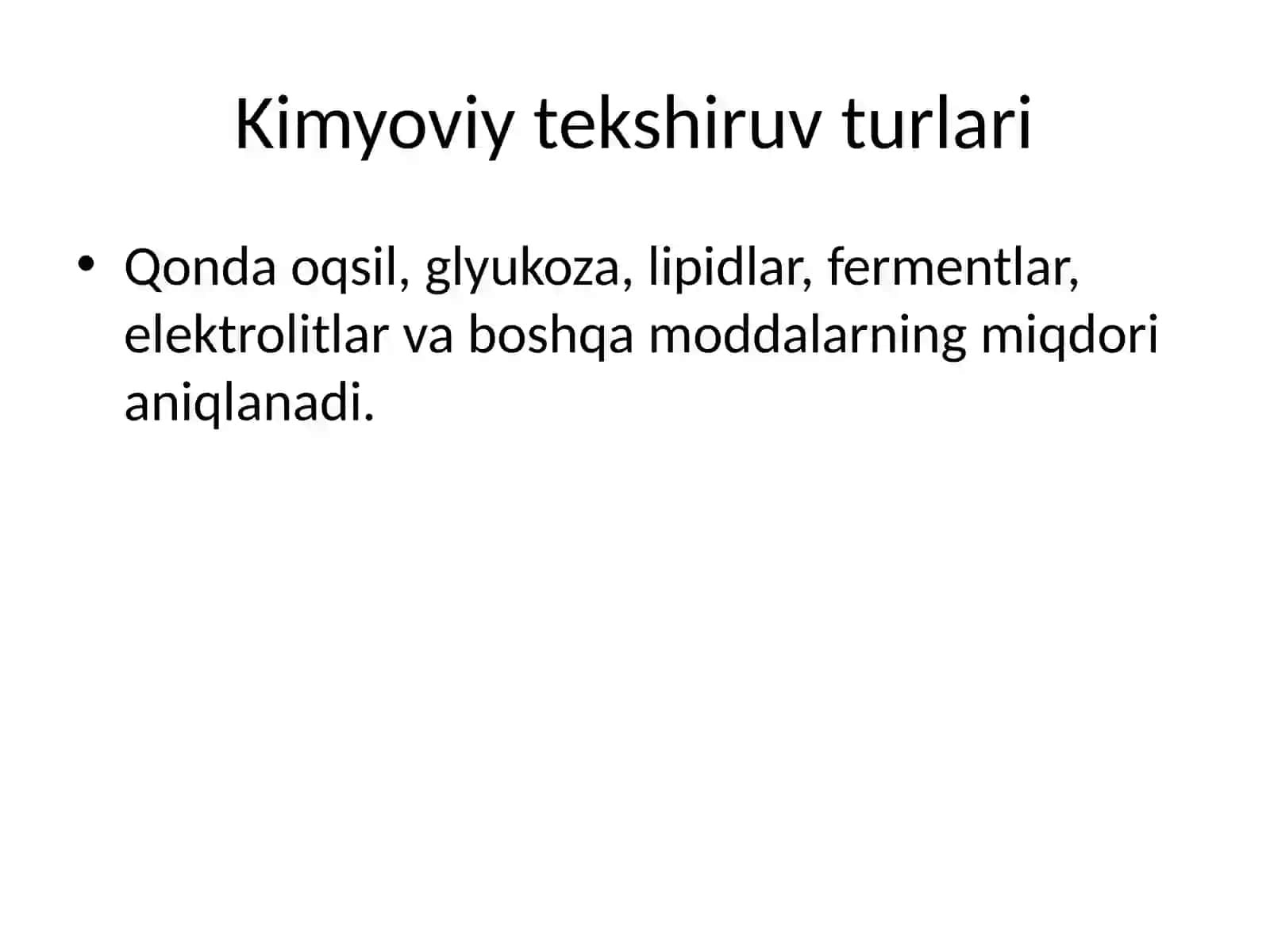 Qonni kimyoviy tekshirish 4