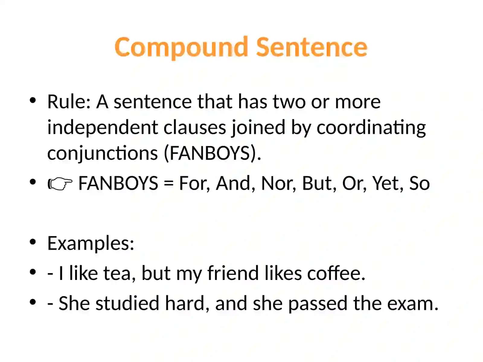 Types of Sentences (By Structure) 4
