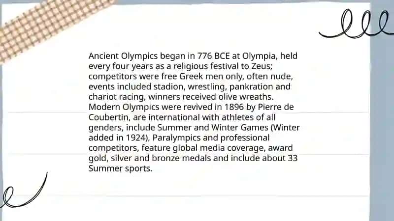 "The Olympics games" 4