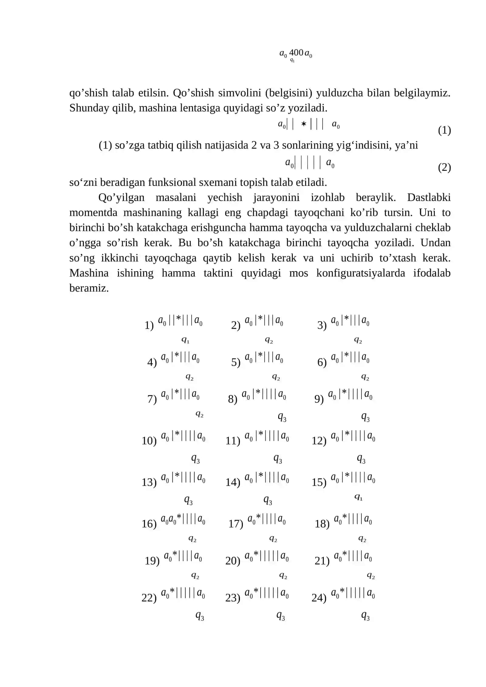 TYURING MASHINASI USTIDA AMALLAR 4