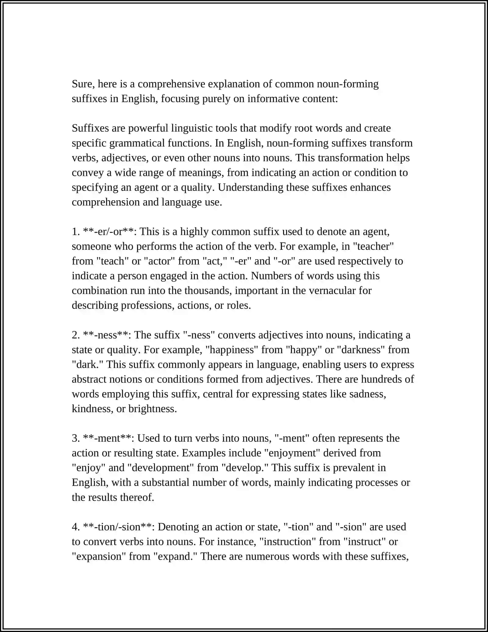 NOUN-FORMING SUFFIXES 4