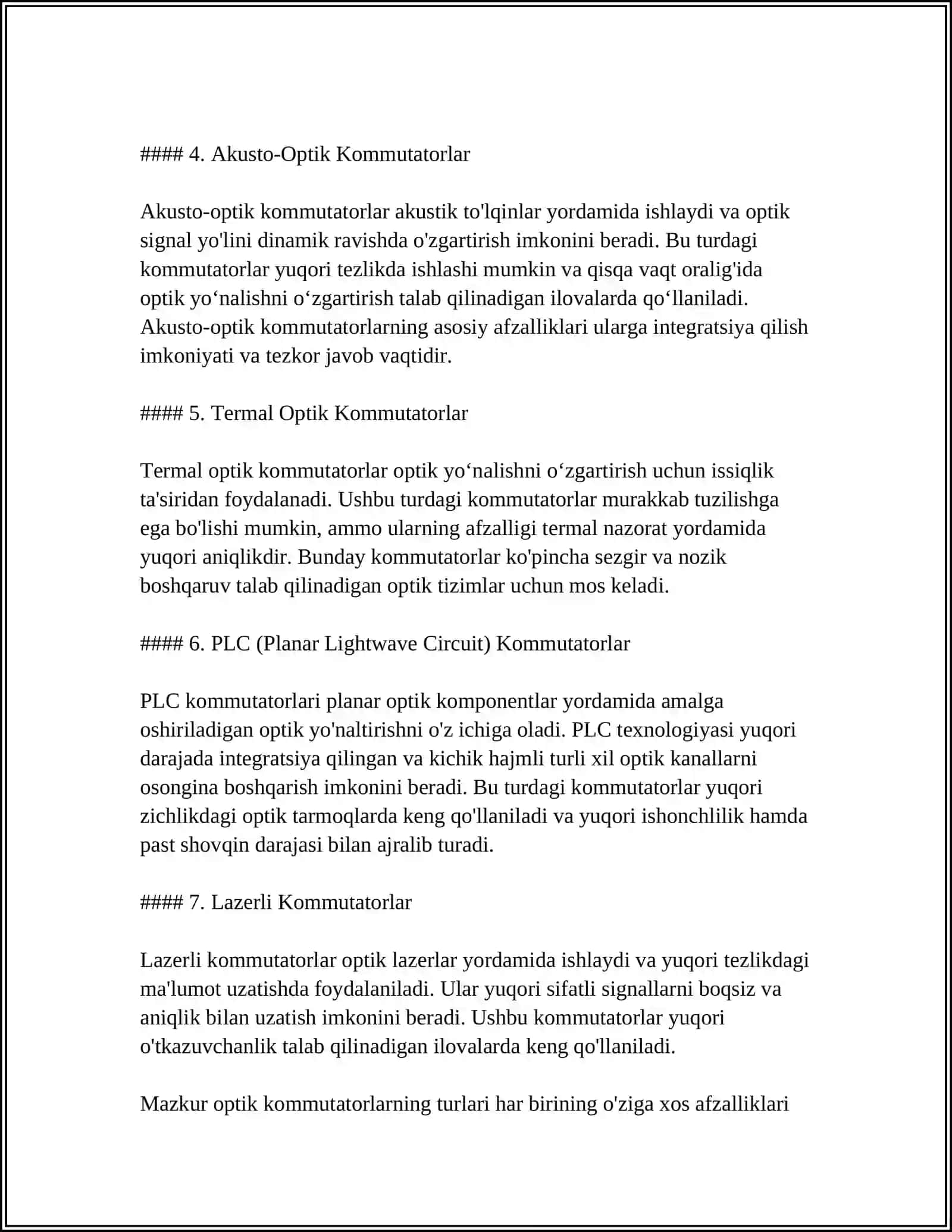 Optik Kommutatorlar Turlari 4