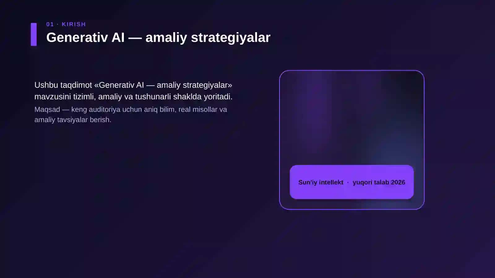 Generativ AI — amaliy strategiyalar 4