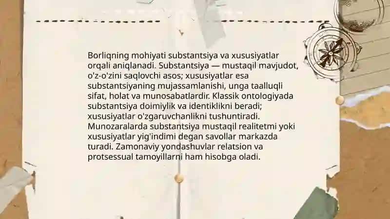 Borliq falsafasi (Ontologiya) 4
