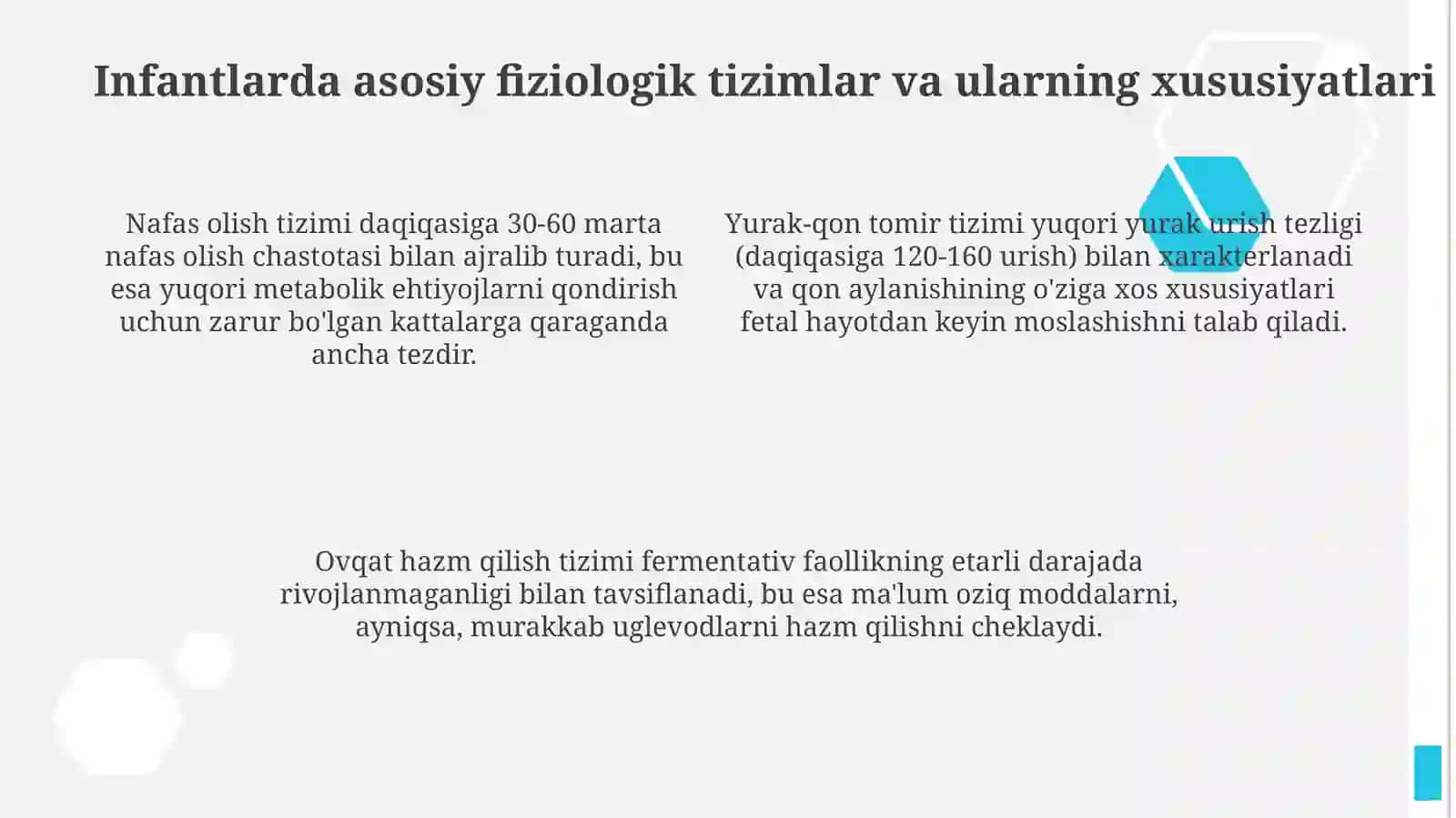 Chaqaloqlarda kechadigan fiziologik holatlar haqida taqdimot tayyorlash va uni himoyasi 4