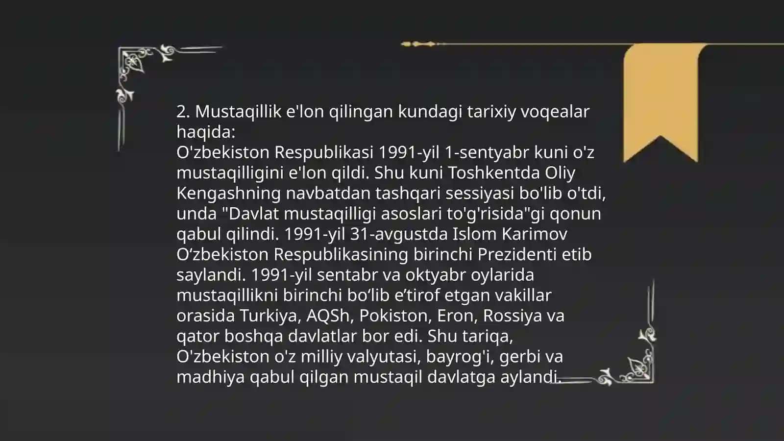 O'zbekiston mustaqillik g'oyalarining tarixiy g'oyalari 4