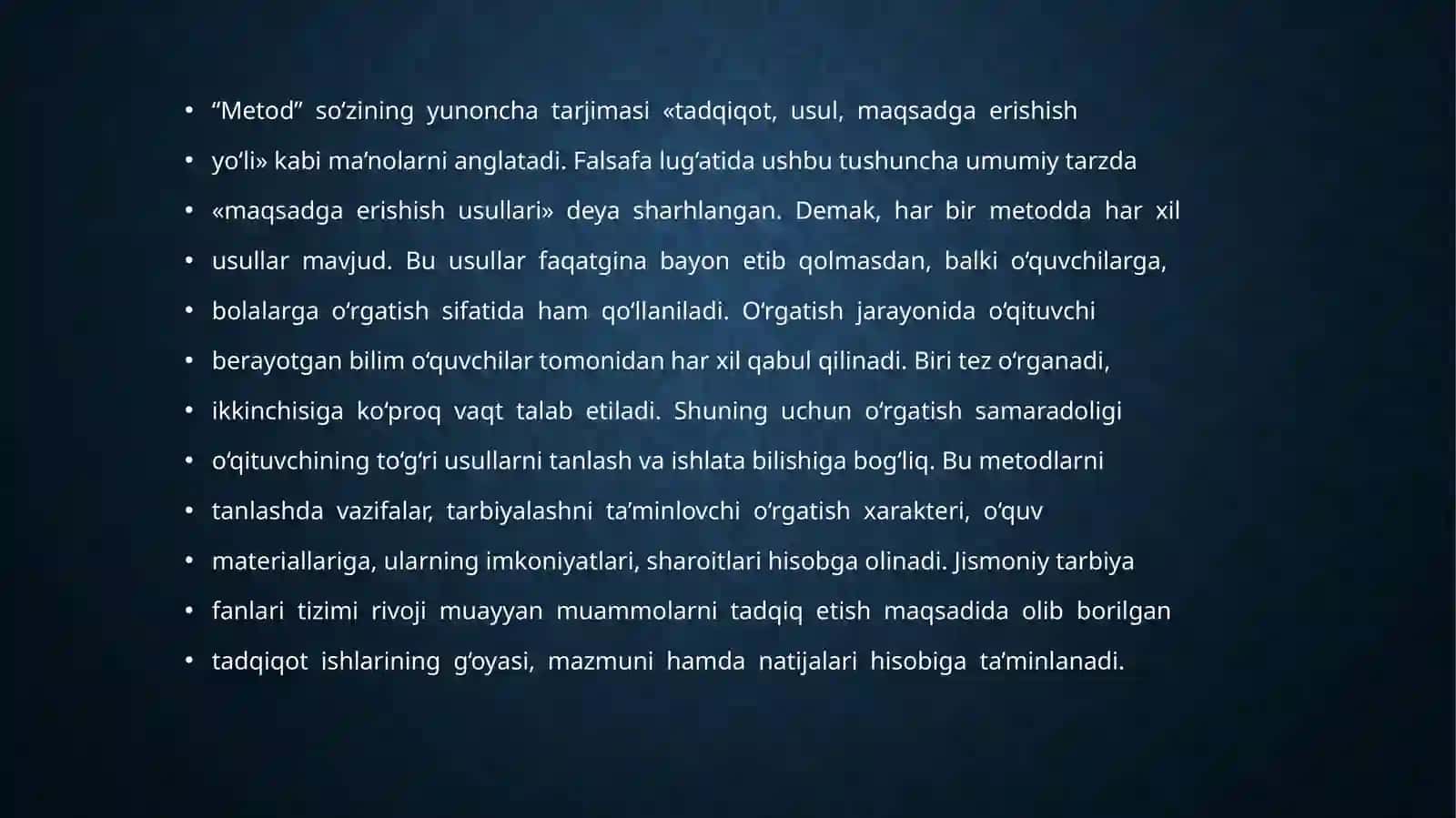 Bolalar jismoniy tarbiya nazariyasi va texnologiyalari fanining metodologik ilmiy nazariy psixologo-pedagogika asoslari 4