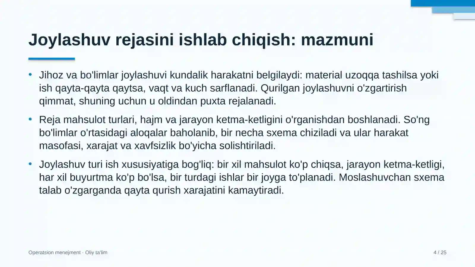 Zargarlik ustaxonalarida joylashuv rejasini ishlab chiqish 4