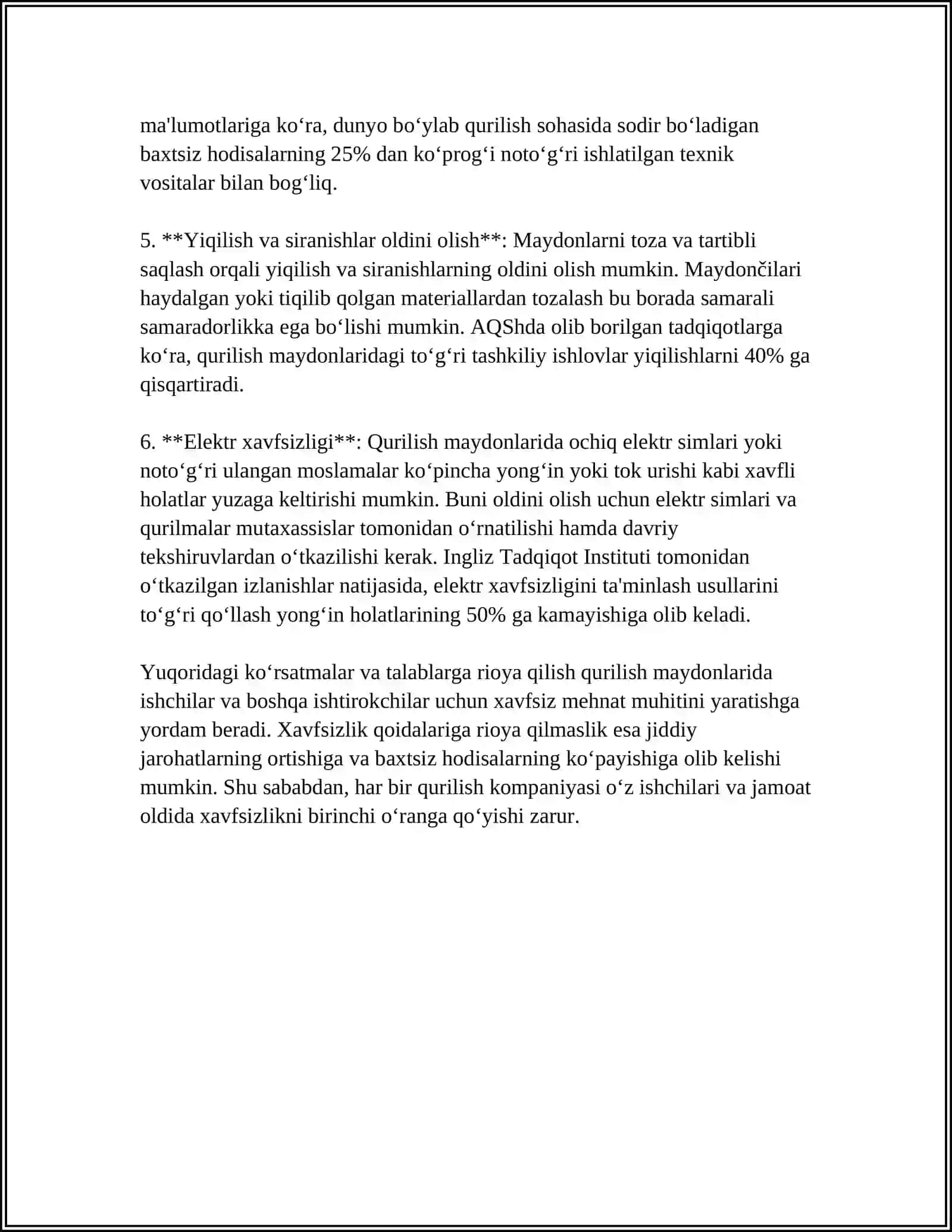 SANOQ SISTEMALARI. TEXNIKA XAVFSIZLIGI 4