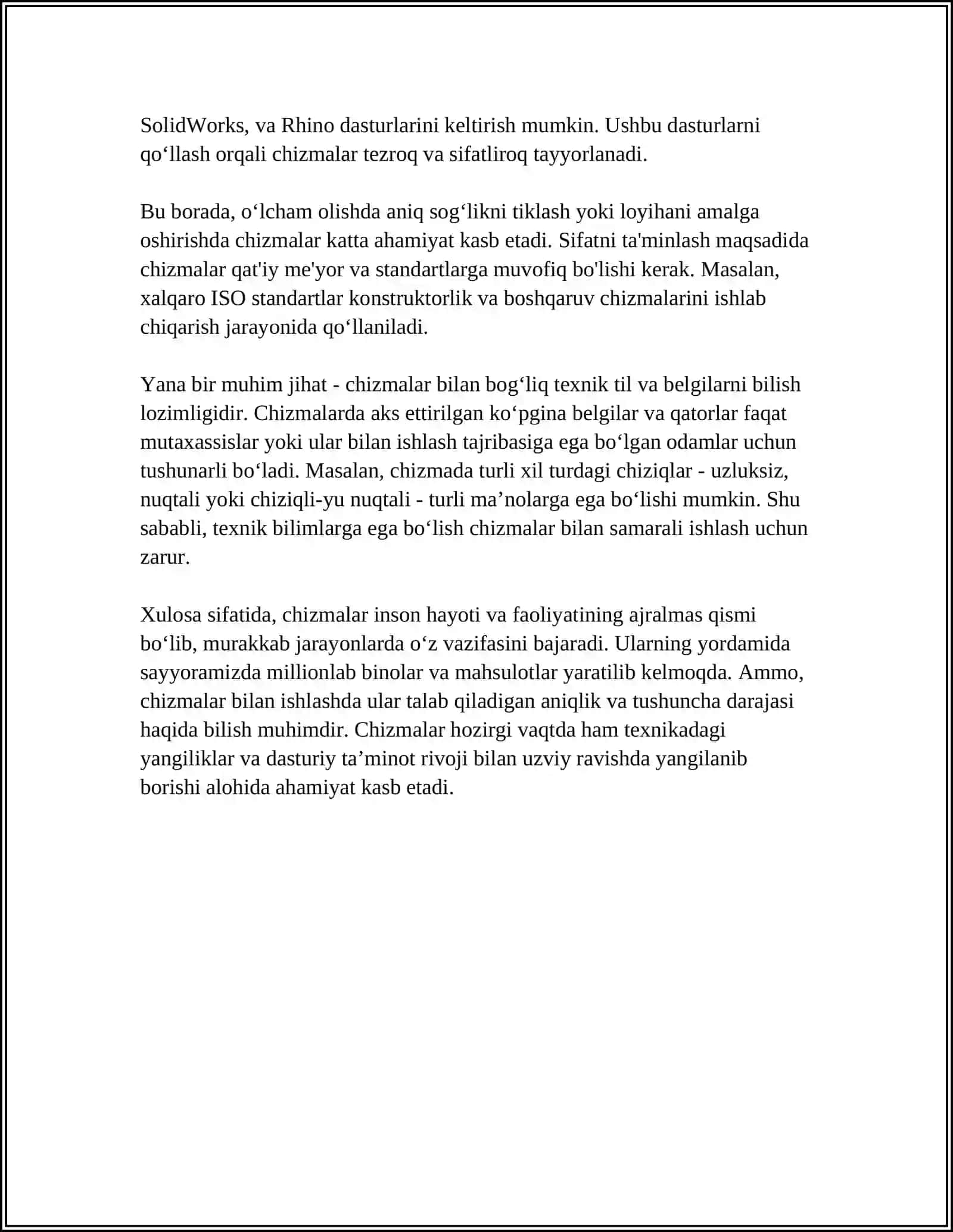 CHIZMA SHRIFTLARI 4