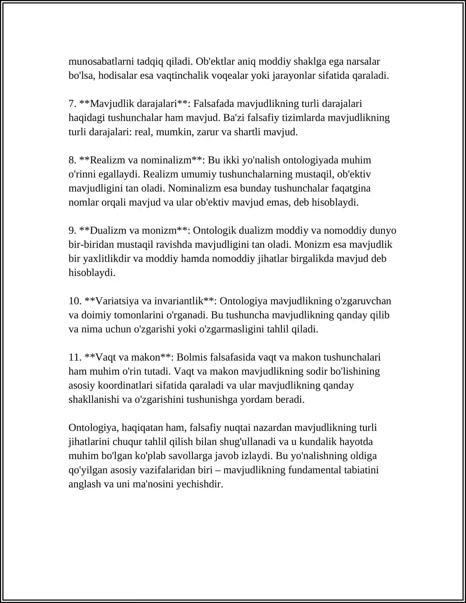 MUSTAQIL ISH Mavzu: BOLMIS FILOSOFIYASI 4