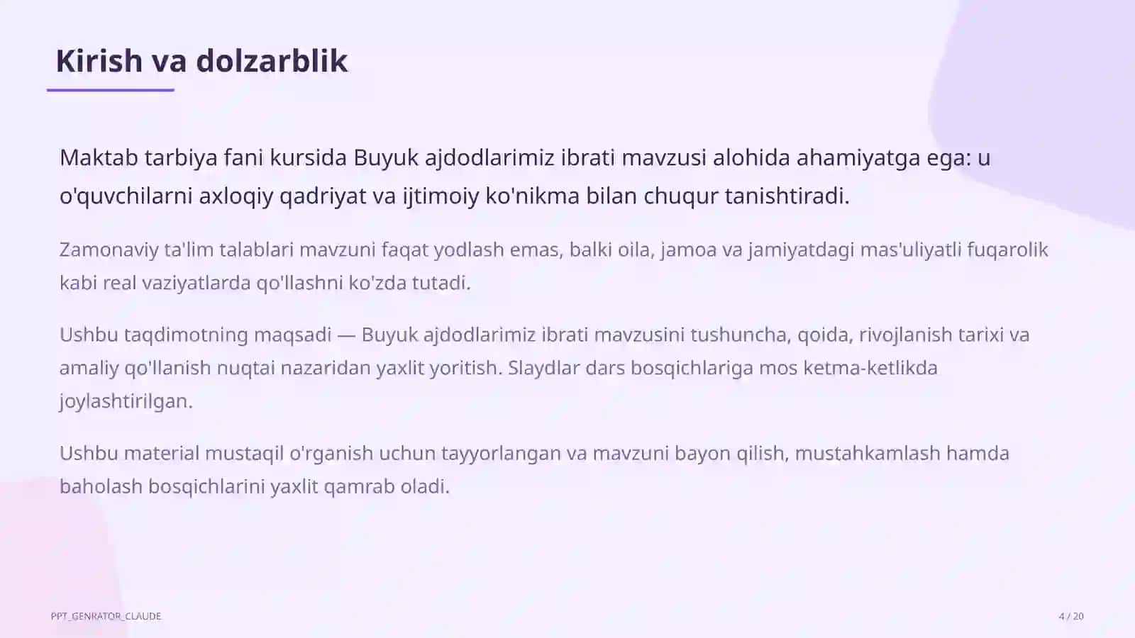 Buyuk ajdodlarimiz ibrati (6-sinf) 4
