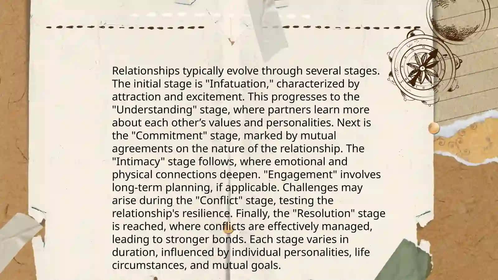 Relationship vocabulary 4