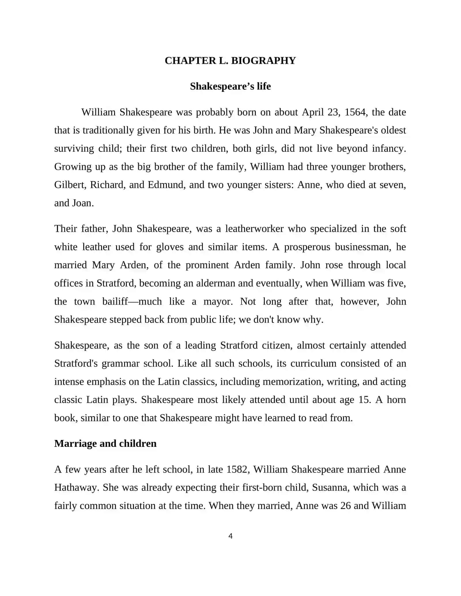 Shakespeare’s Sonnets Course 4