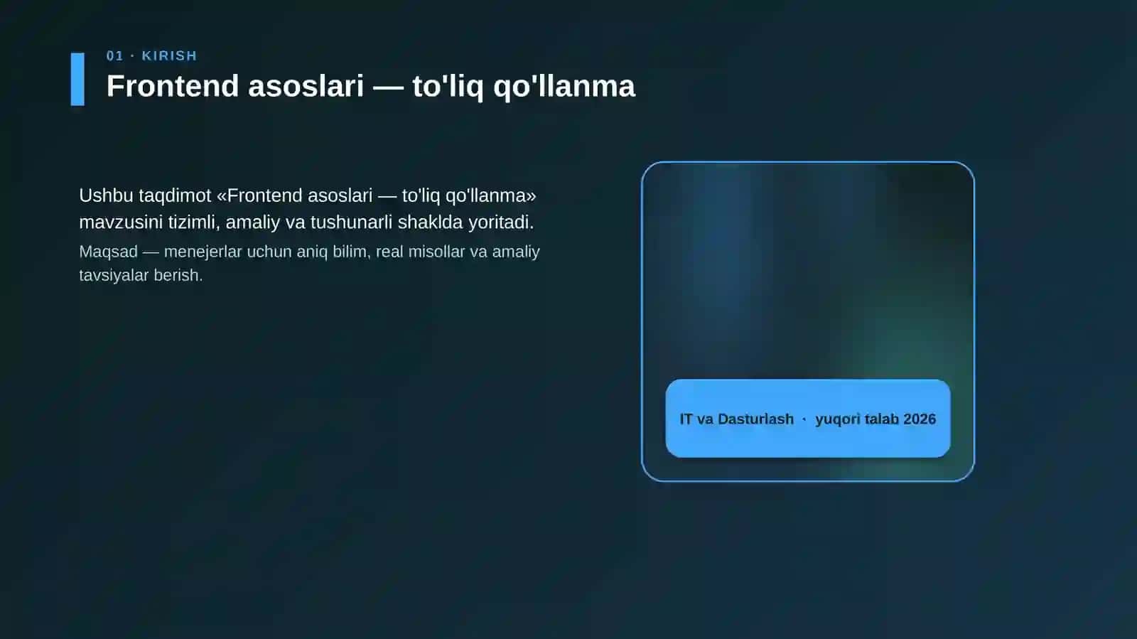 Frontend asoslari — to'liq qo'llanma 4