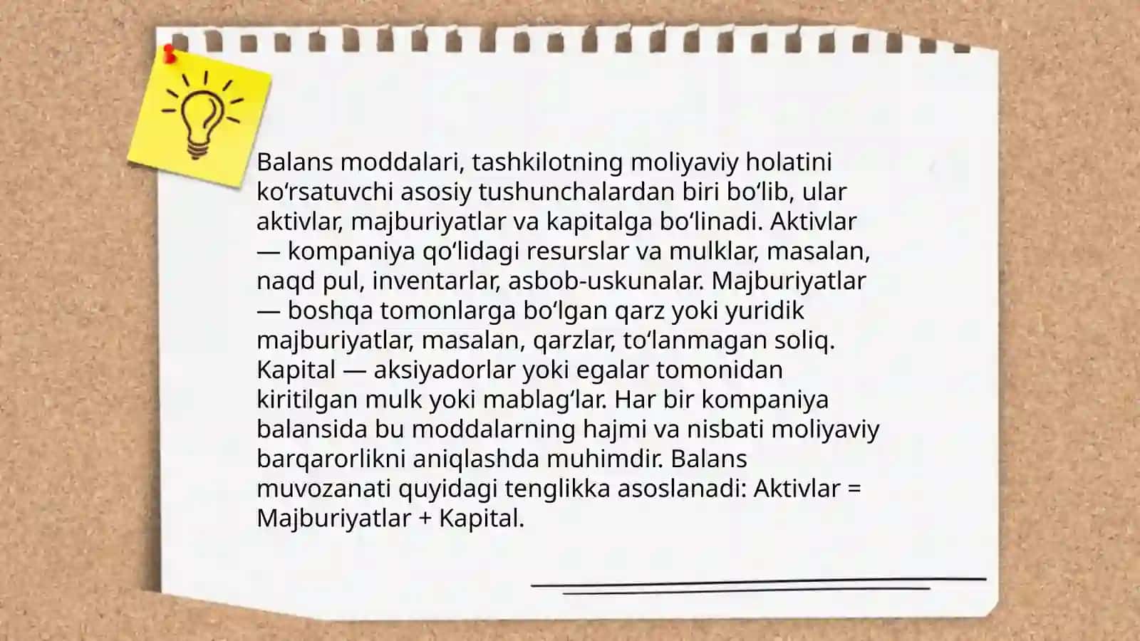 Balansning tuzilishi va uning moddalari 4
