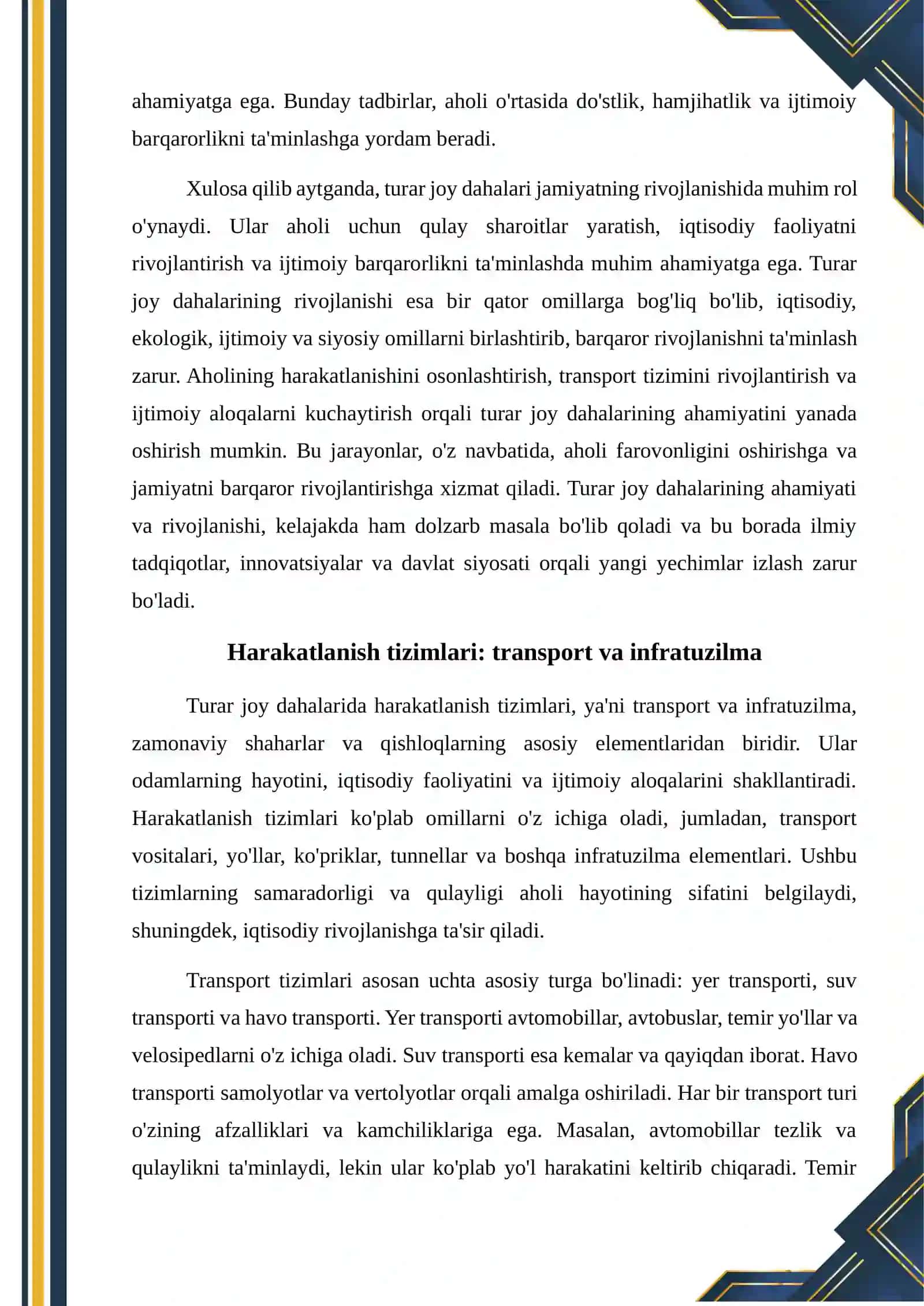 Turar joy dahalarida harakatlanish 4