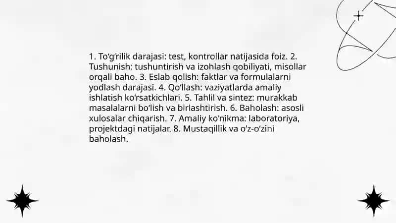 Baholash mezonlari 4