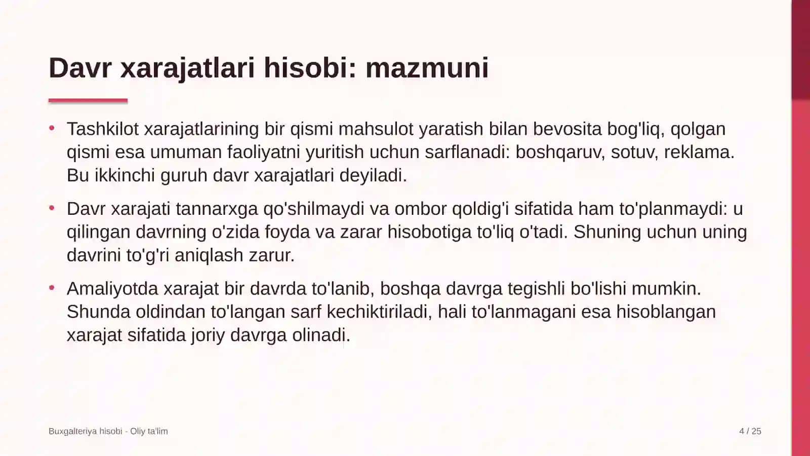 Sport maktablarida davr xarajatlari hisobi 4