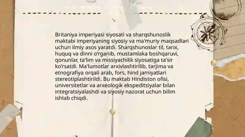 Britaniya sharqshunoslik maktabi 4