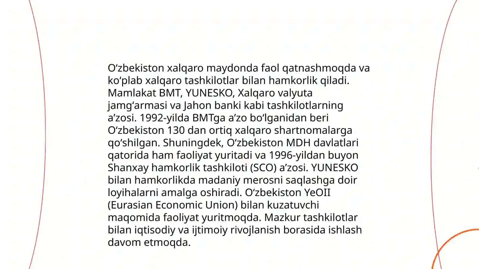 Oʻzbekiston va jahon hamjamiyati 4