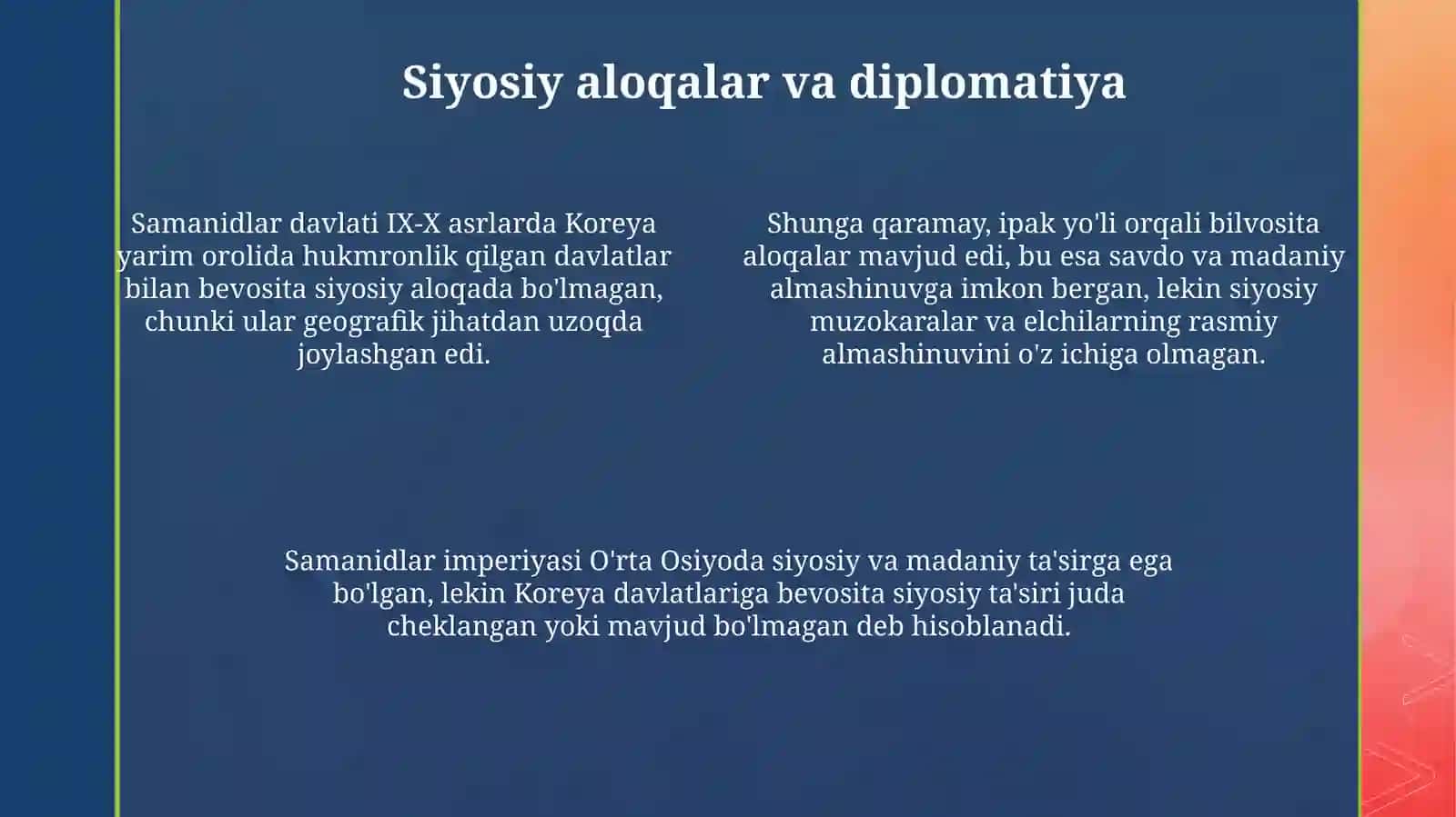 Koreya oʻrta asrlarda va somoniylar 4