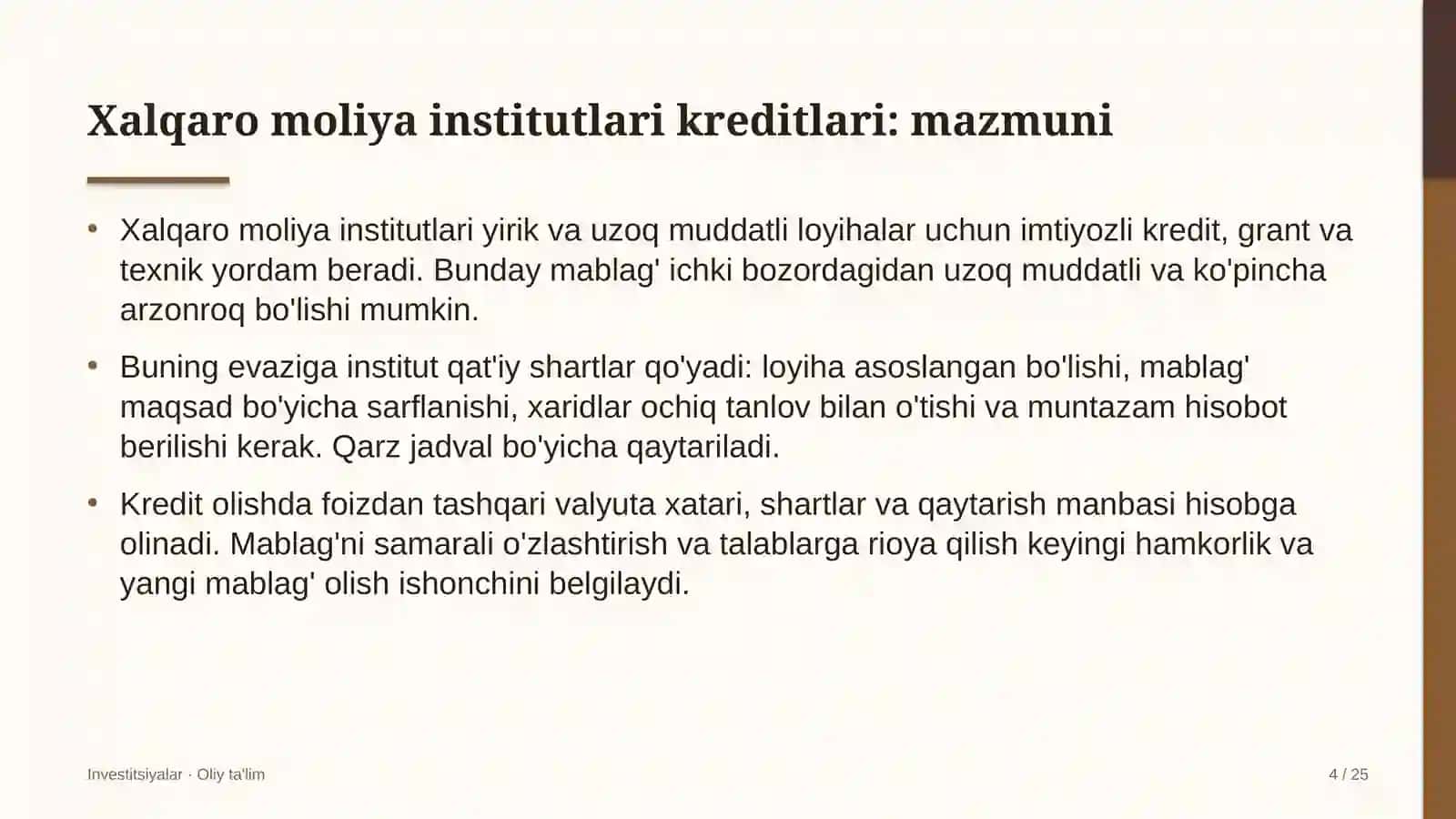 elektron hujjat aylanishi tizimlarida xalqaro moliya institutlari kreditlaridan foydalanish 4543 4