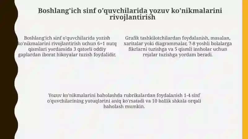 Yozuv va Nutq Ko'nikmalari 4