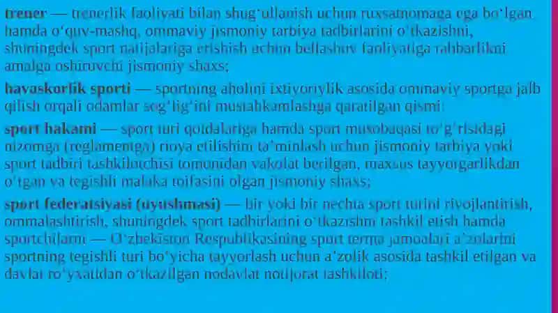 Jismoniy tarbiya va sportga oid xuquqiy me'yoriy hujjatlar 4