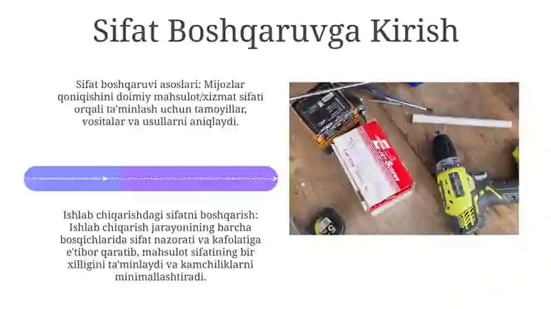 Ishlab chiqarish va qurilish sohasida sifat boshqaruvi menejmenti 4