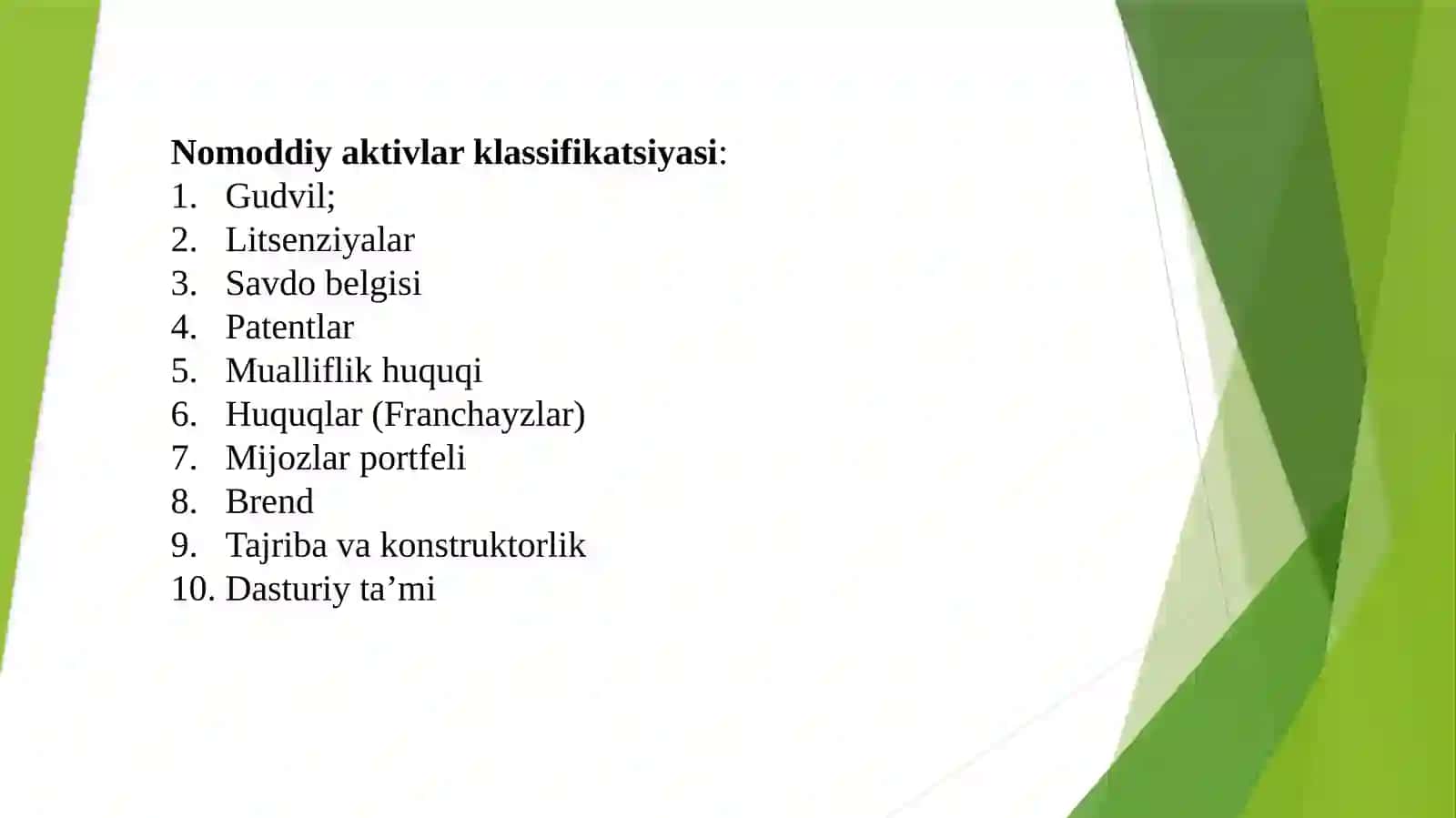 Nomoddiy Aktivlar bo‘yicha muommolar auditi 4