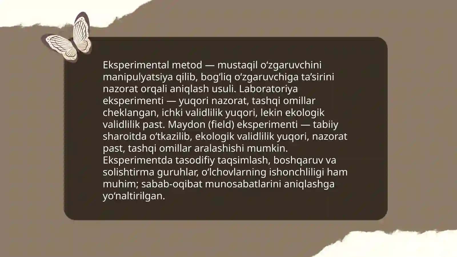 Psixologik tadqiqot metodlari klassifikatsiyasi 4
