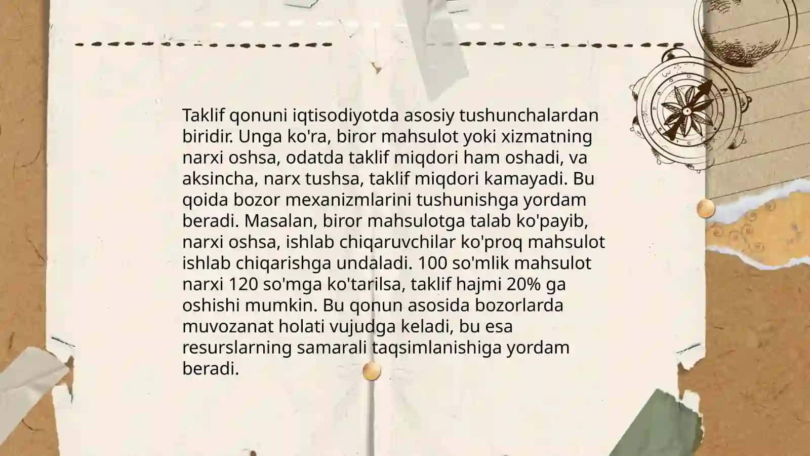 Taklif tushunchasi. Taklifning hajmiga taʼsir etuvchi omillar 4