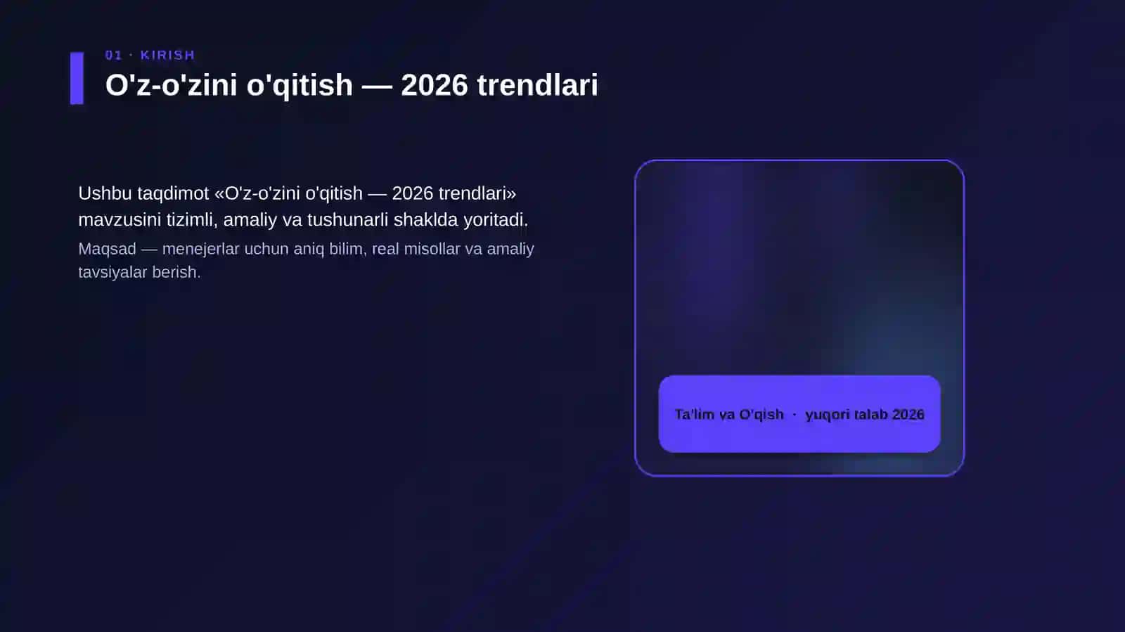 O'z-o'zini o'qitish — 2026 trendlari 4