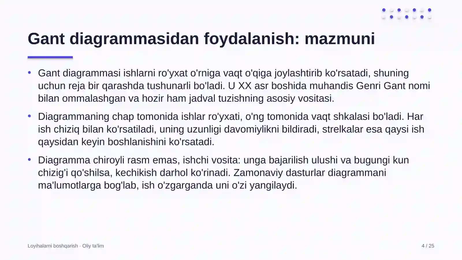 Stadionlarda Gant diagrammasidan foydalanish 4