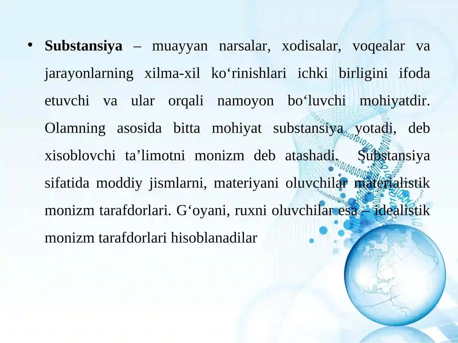 Borliq falsafasi (Ontologiya) 4