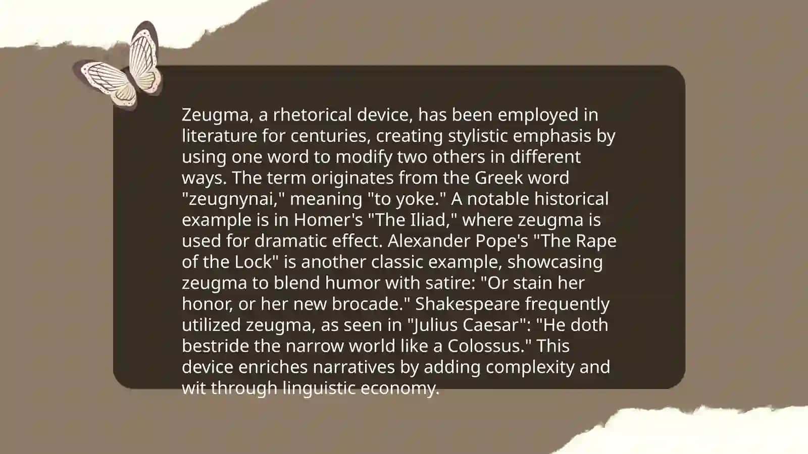 Zeugma, antonomasia and pun 4