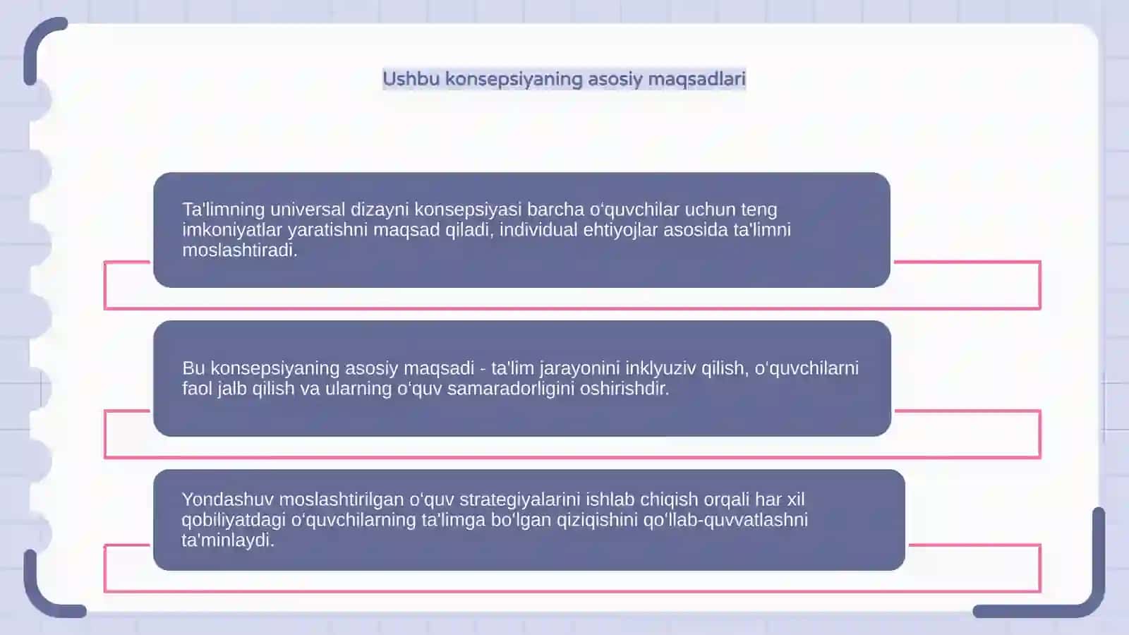 Ta'limning universal dizayni konsepsiyasi 4