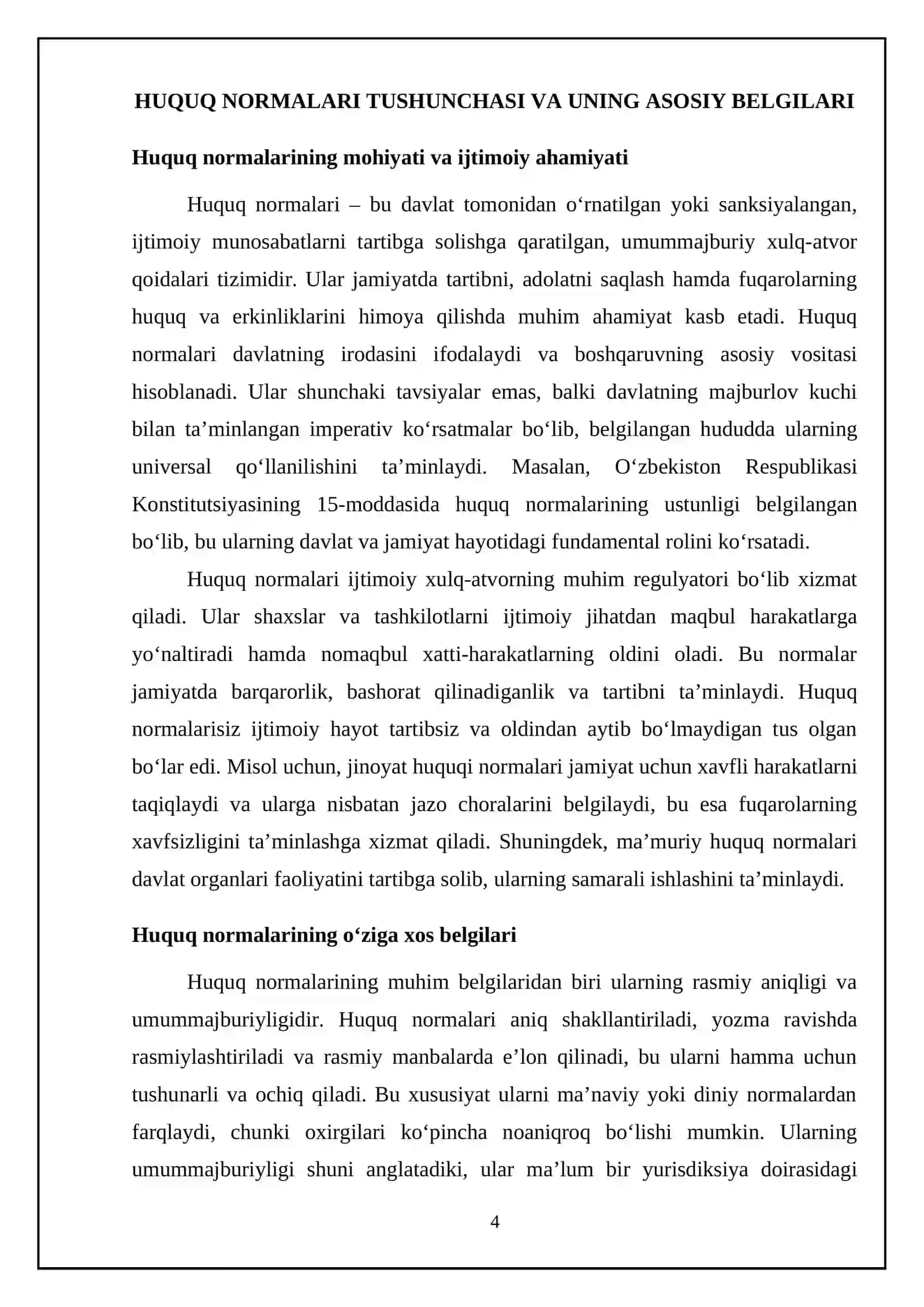 HUQUQ NORMALARI TUSHUNCHASI VA TUZILISHI 4