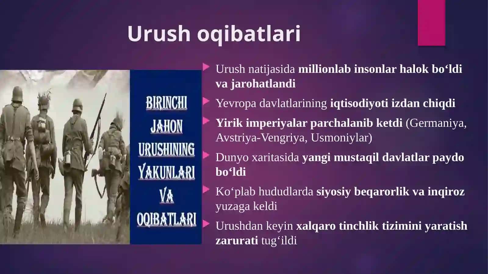 VERSAL TIZIMINING PAYDO BO’LISHI 4