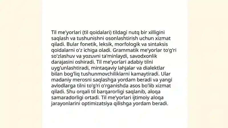 Til meʼyorlari 4