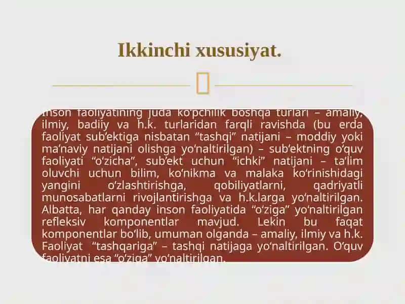 O’QUV FAOLIYATI TAVSIFLARI 4