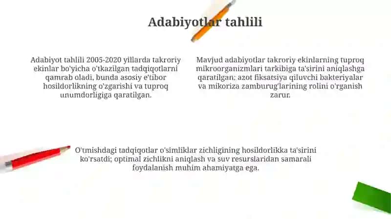 Takroriy ekinlar 4