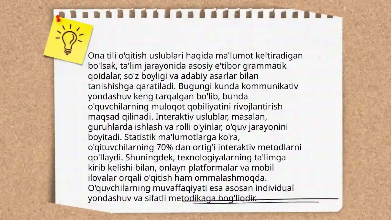 Ona tili darslariga qo'yiladigan maxsus talablar 4