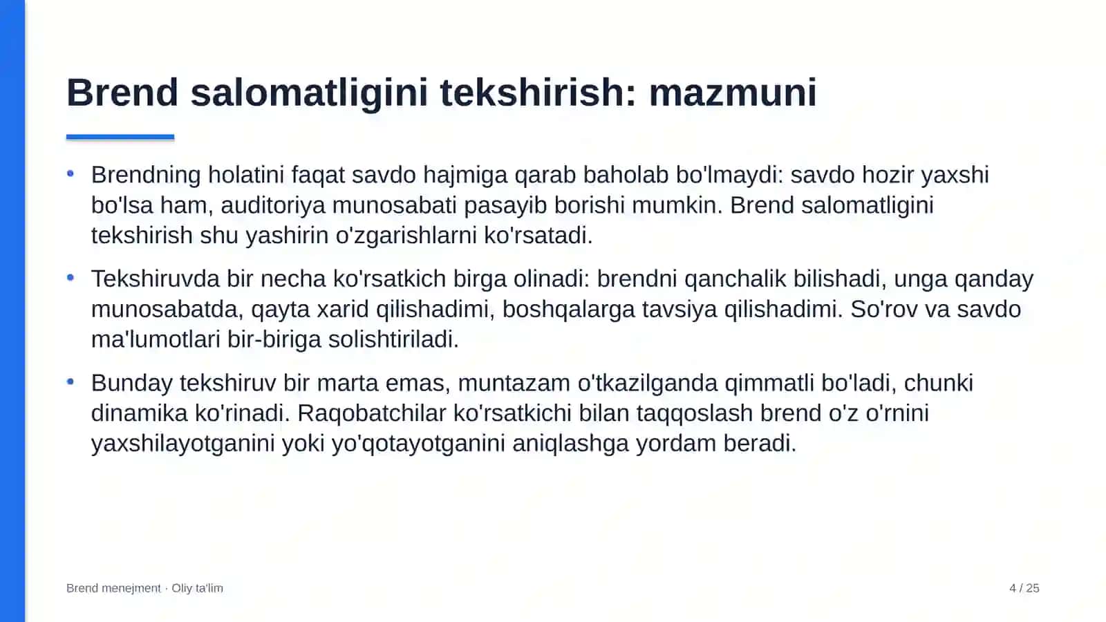 tog' kurortlarida brend salomatligini tekshirish 7731 4