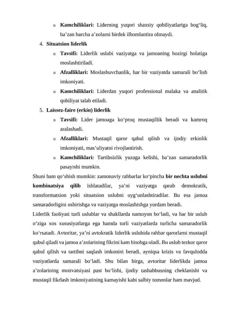 Liderlik 4